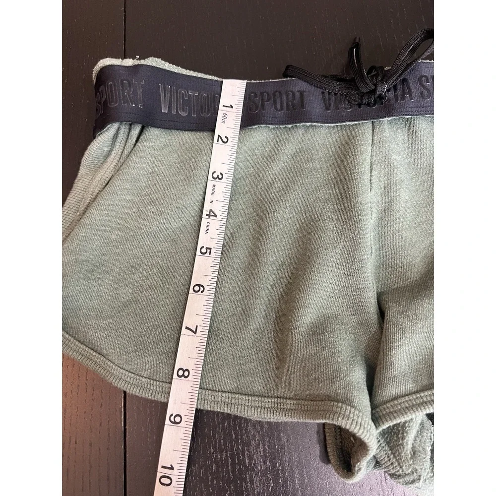 Victoria Sport Y2K Dolphin Mini Micro Shorts Size S Green Drawstring‎ Booty Camp